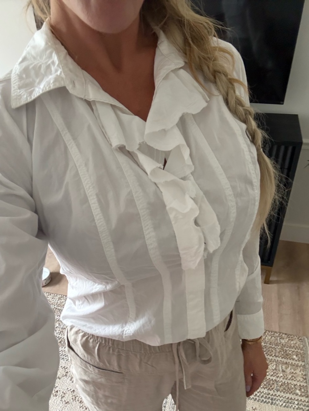 ANTHROPOLOGIE, Pilcro ruffled blouse